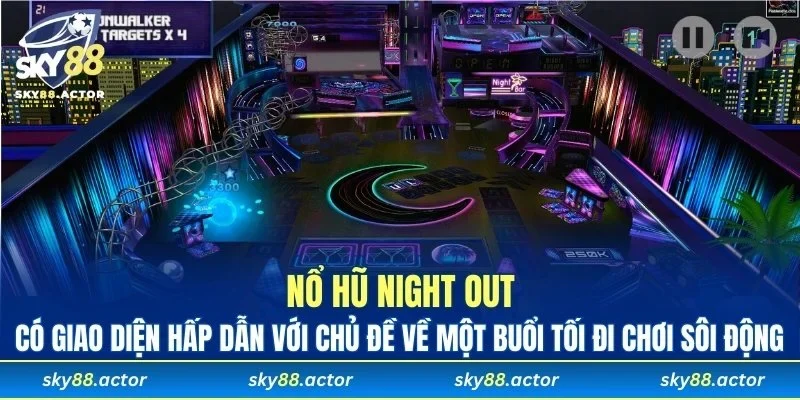 Nổ hũ Night Out có chủ đề về một buổi tối đi chơi sôi động